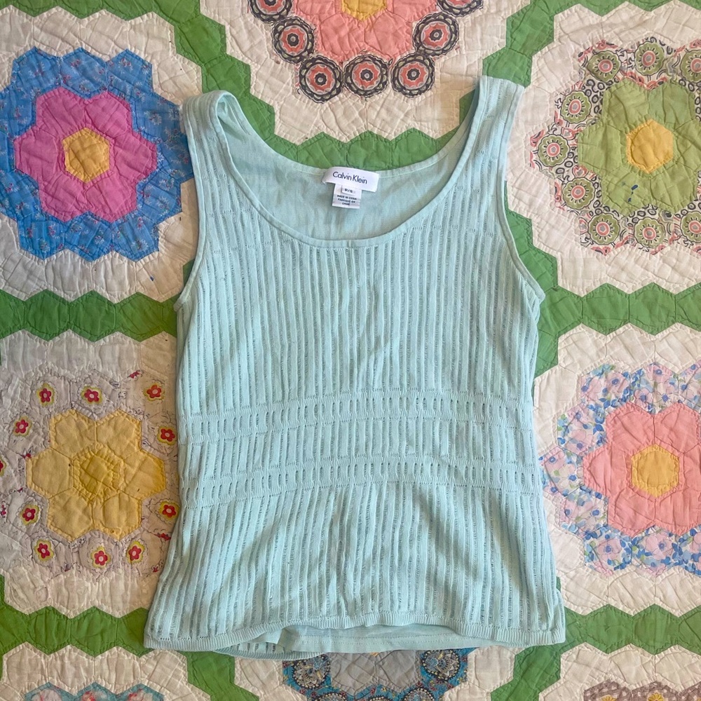 Small Calvin Klein teal top